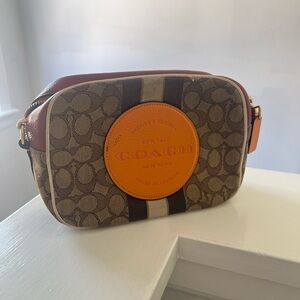 Coach Dempsey Camera Bag brown and orange